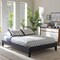 Baxton Studio Lancashire Grey Upholstered Full Size Bed Frame with Tapered Legs 125-6991 - alternate 3